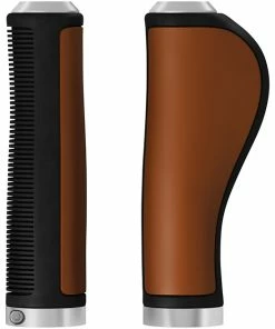 BROOKS Poignées Ergonomic Leather Grips -Accessoires Vélo Soldes Brooks Ergonomic Leather Grips honey 8021890579157