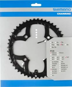 Shimano Plateau DEORE Pour FC-M530/531/532/533/590/591 -Accessoires Vélo Soldes Shimano DEORE Kettenblatt fur FC M530 48T Y1GX98090