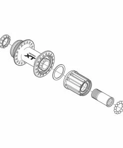 Shimano Bague D'étanchéité Pour Moyeu De Roue Arrière 7 Shimano Bague D'étanchéité Pour Moyeu De Roue Arrière -Accessoires Vélo Soldes Shimano Dichtring fur Hinterradnabe Y26D10000 b