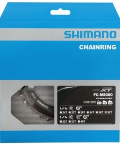 Shimano Plateau XT FC-M8000 2 Vitesses 38 Dents (BD) -Accessoires Vélo Soldes Shimano XT 2 fach Kettenblatt FC M8000 38 Zahne BD Y1RL98090 c