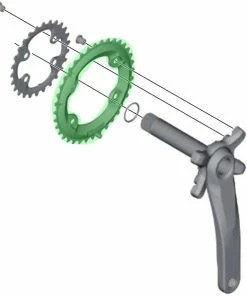 Shimano Plateau XT FC-M8000 2 Vitesses 38 Dents (BD) -Accessoires Vélo Soldes Shimano XT 2 fach Kettenblatt FC M8000 aussendxxdcGd1uMnbv