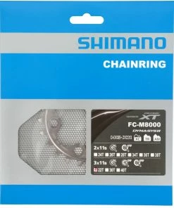 Shimano XT Plateau 3 Vitesses Pour FC-M8000 22 Dents (BA) -Accessoires Vélo Soldes Shimano XT 3 fach Kettenblatt FC M8000 22 Zahne BA Y1RL22000 b