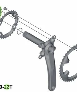 Shimano XT Plateau 3 Vitesses Pour FC-M8000 22 Dents (BA) -Accessoires Vélo Soldes Shimano XT 3 fach Kettenblatt FC M8000 22 Zahne BA Y1RL22000 c