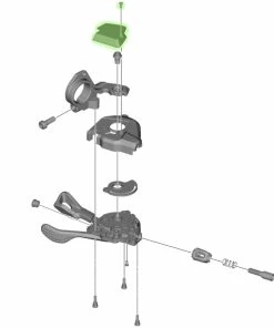 Shimano Couverture Pour SL-M8000 Sans Indicateur De Vitesse à Gauche -Accessoires Vélo Soldes Shimano XT Abdeckung fur SL M8000 ohne Ganganzeige links Y03L98070 b