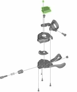 Accessoires Vélo Soldes -Accessoires Vélo Soldes Shimano XT Abdeckung fur SL M8000 ohne Ganganzeige rechts Y03K98080 b