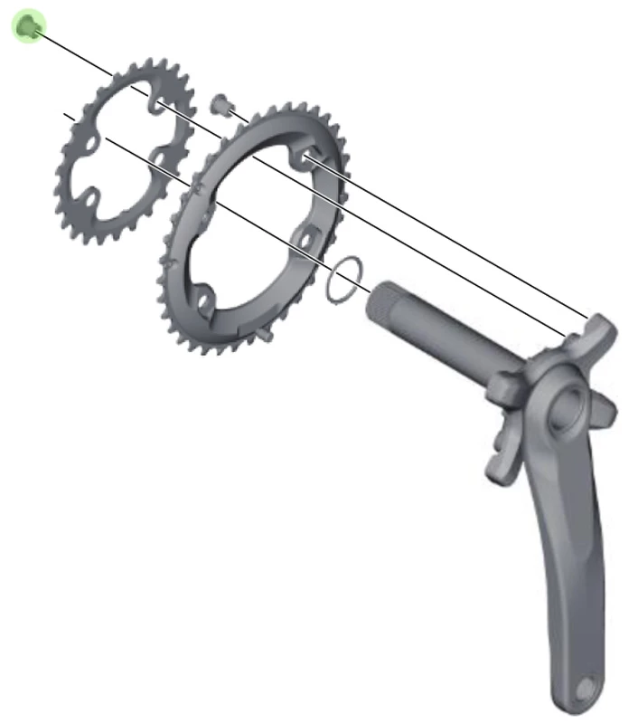 Shimano XT/SLX Vis De Plateau Intérieur 5 Shimano XT/SLX Vis De Plateau Intérieur – Image 3