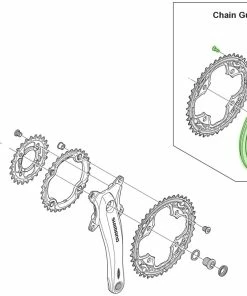Shimano Anneau De Protection De Chaîne Avec Vis Pour FC-M522/FC-M552 -Accessoires Vélo Soldes Shimano Y1N098080