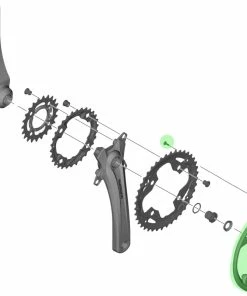 Shimano Anneau De Protection De Chaîne Pour FC-M4000/M4050 Avec Vis -Accessoires Vélo Soldes Shimano Y1PY98080 bdPSzwyUkjoMq1