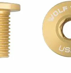 Wolf Tooth Components M8 10mm 4 Pcs. Vis De Plateau -Accessoires Vélo Soldes Wolf Tooth gold